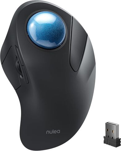 Nulea M505A Wireless Trackball Mouse Ergonomic 44mm Index Finger Control in Saudi Arabia