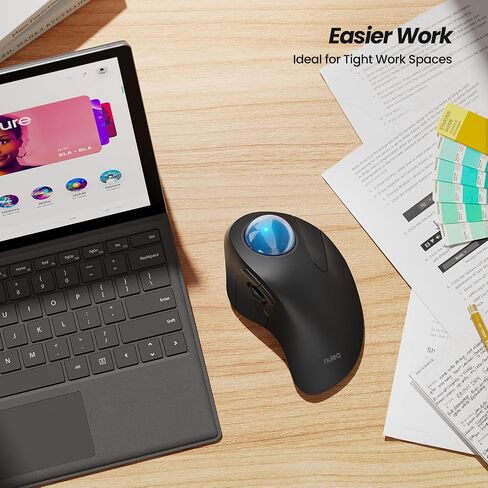 Nulea M505A Wireless Trackball Mouse Ergonomic 44mm Index Finger Control in Saudi Arabia