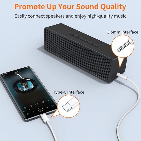 كيبل USB C الى 3.5 ملم جاك صوت AUX (3.3 قدم عبوتين)، سلك ستيريو USB نوع C الى 3.5 ملم متوافق مع جوجل بيكسل 2 3 4 XL، سامسونج جالاكسي S22 S21 S20 الترا نوت 20 10 بلس، ايباد برو 2018 in Kuwait