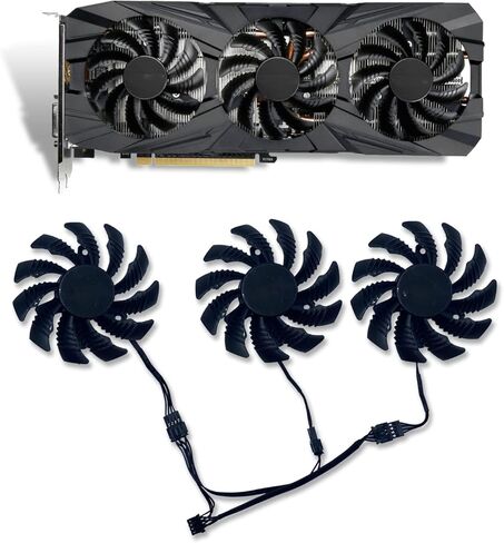 Cavabien 77MM T128010SU 0.35A مروحة تبريد لجيجابايت GTX 1060/1070/1080/1080 Ti/1070 Ti Gaming Card Video Cooler Fan (مروحة - 1 قطعة) in Kuwait