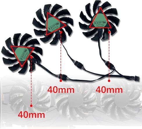 Cavabien 77MM T128010SU 0.35A مروحة تبريد لجيجابايت GTX 1060/1070/1080/1080 Ti/1070 Ti Gaming Card Video Cooler Fan (مروحة - 1 قطعة) in Kuwait