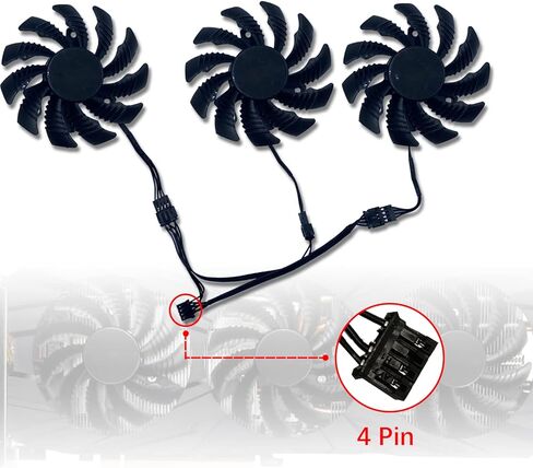 Cavabien 77MM T128010SU 0.35A مروحة تبريد لجيجابايت GTX 1060/1070/1080/1080 Ti/1070 Ti Gaming Card Video Cooler Fan (مروحة - 1 قطعة) in Kuwait