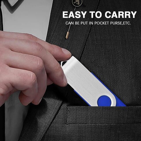 50-Pack of 2GB USB Flash Drive Bulk EASTBULL FAT32 Thumb Drives Pack (Blue) in Kuwait
