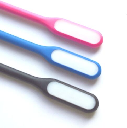 3 قطع مصباح ليد ليلي مرن للقراءة بمنفذ USB للكمبيوتر والنوت بوك واللابتوب (3 الوان 3 قطع، 17 سم 1.8 سم) in Kuwait