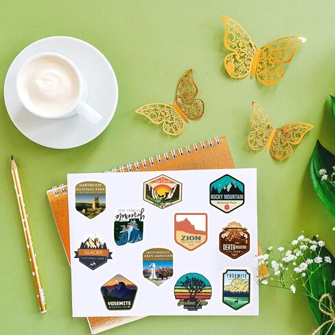 100 Pcs National Park Stickers Outdoor Travel Hiking Nature Adventure Grand Canyon Luggage Stickers for Suitcases Car Bumper Luggage, Laptop, Water Bottle Stickers in Kuwait