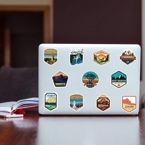 100 Pcs National Park Stickers Outdoor Travel Hiking Nature Adventure Grand Canyon Luggage Stickers for Suitcases Car Bumper Luggage, Laptop, Water Bottle Stickers in Kuwait