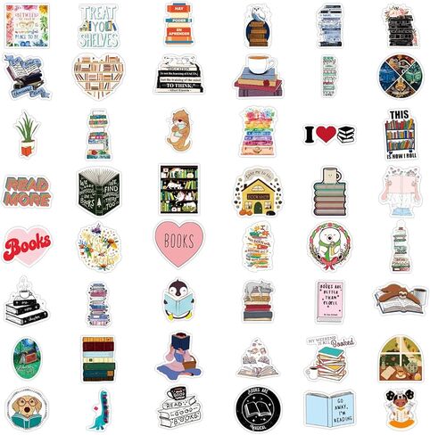 100 قطعة من ملصقات القراءة، ملصق كتب ملهم، ملصقات فينيل مقاومة للماء لزجاجة المياه، الكمبيوتر المحمول، الكمبيوتر المحمول، الهواتف، ملحقات الكتب لمحبي القراءة، الأطفال، الأطفال in Kuwait