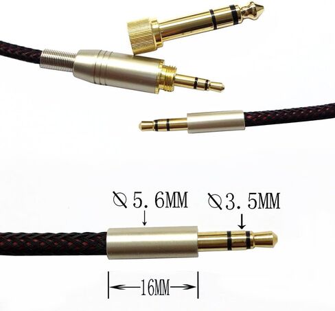 كابل صوت بديل لسلك سماعة الرأس من NewFantasia متوافق مع سماعات Philips Audio Fidelio X2HR، Audio Fidelio L2، SHP9600 سلكية، SHP9500، SHP9500S 1.2 متر/4 قدم in Kuwait