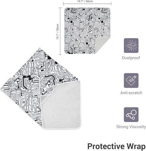 JJC 19.7'' Equipment Cloth Wrapping for Laptop Watch iPad Hard Drive,Anti-scratch Anti-dust,Inside Bag Organizer for Lipstick, Air Cushion,Earphone or Key and More in Saudi Arabia