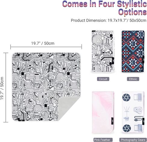 JJC 19.7'' Equipment Cloth Wrapping for Laptop Watch iPad Hard Drive,Anti-scratch Anti-dust,Inside Bag Organizer for Lipstick, Air Cushion,Earphone or Key and More in Saudi Arabia