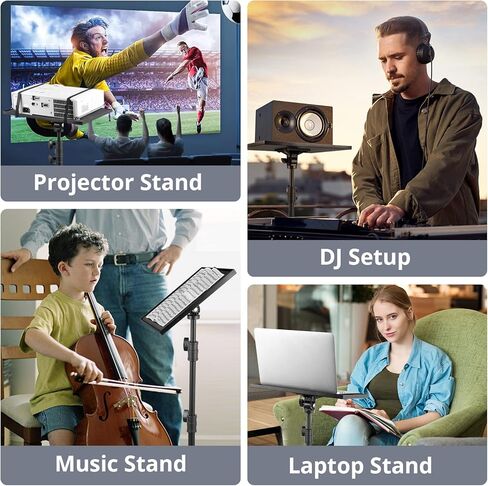 Eicaus 180° rotation Heavy-duty Projector Stand Tripod, Adjustable Laptop Stand with Height Range 26 to 55 inches, Portable Music Stand＆DJ Setup for Outdoor Movies, Office, Home, Stage or Studio in Kuwait