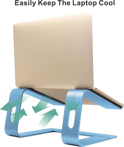 Ergonomic Aluminum Laptop Mount - Adjustable Computer Stand for MacBook Pro/Air HP Lenovo Samsung Dell - Fits 10-17.3" Laptops (Apple Green) in Kuwait