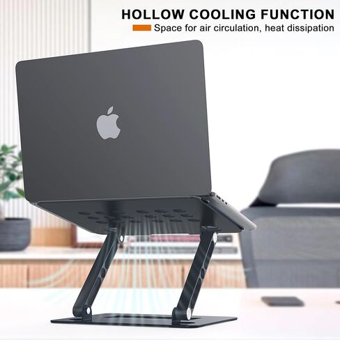 حامل كمبيوتر محمول قابل للتعديل من HARRYFIT، حامل كمبيوتر محمول محمول، حامل كمبيوتر محمول قابل للطي للمكتب قابل للطي، حامل كمبيوتر محمول مريح للعمل التعاوني، حامل معدني متوافق مع أجهزة الكمبيوتر المحمول حتى 17 بوصة in Kuwait