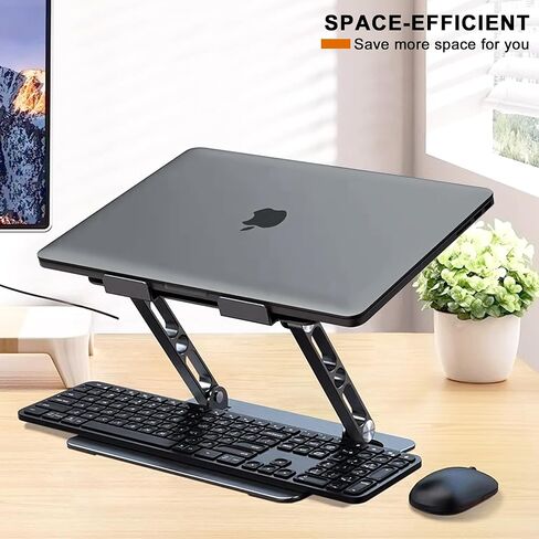 حامل كمبيوتر محمول قابل للتعديل من HARRYFIT، حامل كمبيوتر محمول محمول، حامل كمبيوتر محمول قابل للطي للمكتب قابل للطي، حامل كمبيوتر محمول مريح للعمل التعاوني، حامل معدني متوافق مع أجهزة الكمبيوتر المحمول حتى 17 بوصة in Kuwait