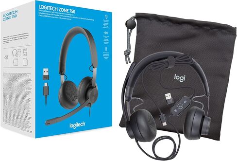 Logitech Zone 900 On-Ear Wireless Bluetooth Headset with Advanced Noise-canceling Microphone, Connect up to 6 Wireless Devices with one Receiver, Quick Access to ANC and Bluetooth in Saudi Arabia