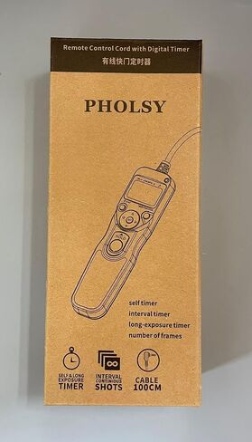 كابل التحكم عن بعد بمؤقت PHOLSY N8 مع مقياس فاصل زمني لنيكون Z8، Z9، D3، D4، D5، D6، D800، D850، D810، D700، D500، D300، D200، F6، F100، F5، F90، N90s، D1X، D2H، D3X، يحل محل نيكون MC-36A in Kuwait