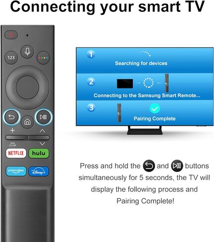 New Replacement Voice Remote for Samsung TVs，Compatible for Samsung QLED UHD HDR FHD 4K 8K Smart TVs in Kuwait