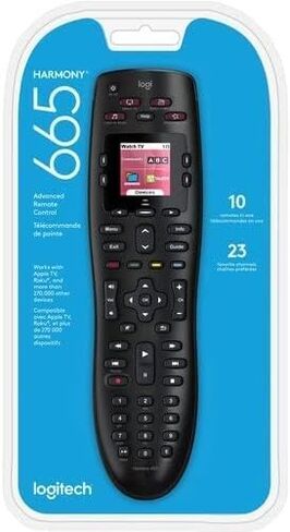 Logitech Harmony 665 Advanced Remote Control, Universal Entertainment Remote, Replaces up to 10 remotes with Guided Online Set-up and Interactive Help (Renewed) in Saudi Arabia