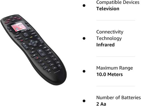 Logitech Harmony 665 Advanced Remote Control, Universal Entertainment Remote, Replaces up to 10 remotes with Guided Online Set-up and Interactive Help (Renewed) in Saudi Arabia