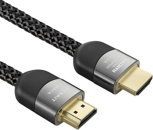 Zeskit Maya 2.1 8K كابل HDMI 6.5 قدم 4K120 هرتز 48 جيجابت في الثانية لألعاب eARC Soundbar Ethernet 144 هرتز معتمد فائق السرعة HDR VRR HDCP 2.2 2.3 متوافق مع Dolby Vision Atmos Apple TV Xbox Series X PS5 in Kuwait