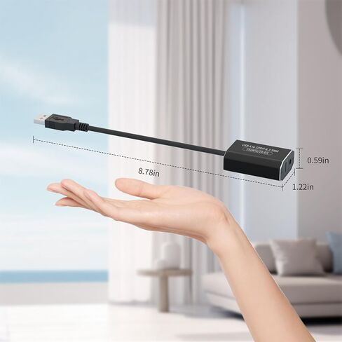 AMANKA USB A to Optical Audio Adapter USB to SPDIF Type A to TOSLINK Digital Converter, Unidirectional USB A to 3.5mm Jack Aux USB Audio Adapter Compatible with PS4/PS5 Laptop PC, Stereo Sound Only in Kuwait