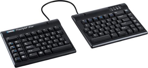 KINESIS Freestyle2 لوحة مفاتيح لاسلكية زرقاء مريحة للكمبيوتر الشخصي (فصل 9 بوصات)، رمادي داكن in Kuwait