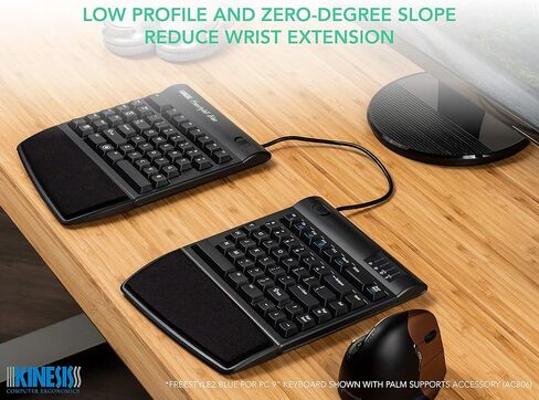 KINESIS Freestyle2 لوحة مفاتيح لاسلكية زرقاء مريحة للكمبيوتر الشخصي (فصل 9 بوصات)، رمادي داكن in Kuwait