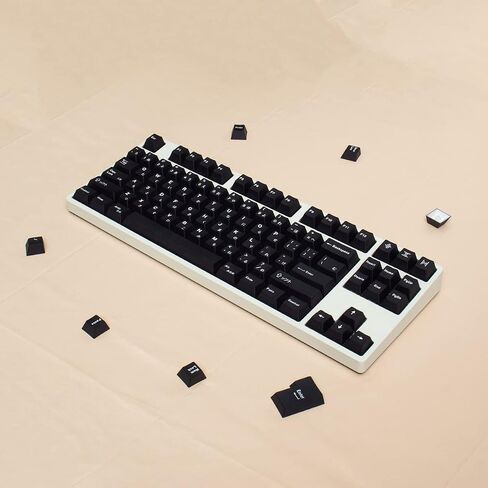 Gliging 135 Keys PBT Japan Keycaps Cherry Profile DYE-Sub White Theme أسلوب بسيط مناسب للوحة المفاتيح الميكانيكية in Kuwait