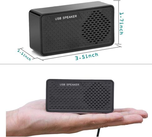 مكبر صوت صغير محمول بسلك USB يعمل بمكبر صوت ستيريو للوسائط المتعددة للكمبيوتر والنوت بوك والكمبيوتر المكتبي واللابتوب وعداد الدفع in Saudi Arabia