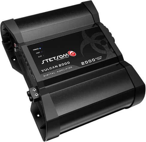 Stetsom Vulcan 5000 1 Ohm Car Amplifier، Mono Full Range 5000.1 5K Watts RMS، 1Ω صوت السيارة الثابت، جودة صوت HD، Crossover & Bass Boost، مكبر صوت ستيريو للسيارة Subwoofer MD، مبردات ذكية in Kuwait