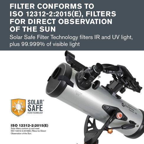 Celestron – EclipSmart Safe Solar Eclipse Telescope Filter – Meets ISO 12312-2:2015(E) Standards – Works with Existing 102mm AZ Telescopes – Observe Solar Eclipses and Sunspots – Safe, Snug Fit in Kuwait