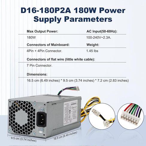 جديد D16-180P2A D16-180P1B PA-1181-6 180W مصدر طاقة متوافق مع HP ProDesk 800 G3 sff 600 G3 sff، HP 280 Pro G3 MT 285 Pro G3 MT، P/N: L08261-001 L08261-002 901771-004 901771 -003 in Kuwait