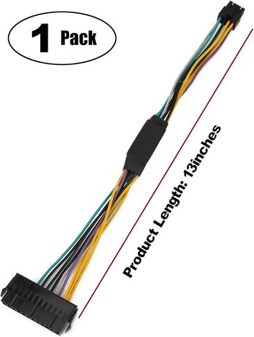 GOURIDE 24-Pin to 8-Pin 18AWG ATX Power Supply Adapter Cable Replacement for DELL Optiplex 3020 7020 9020 Precision T1700 12-inch 30CM(1pack) in Kuwait