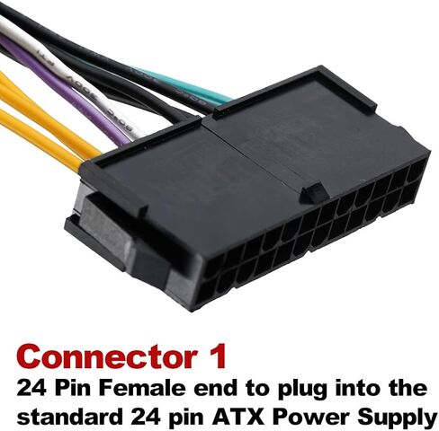 GOURIDE 24-Pin to 8-Pin 18AWG ATX Power Supply Adapter Cable Replacement for DELL Optiplex 3020 7020 9020 Precision T1700 12-inch 30CM(1pack) in Kuwait