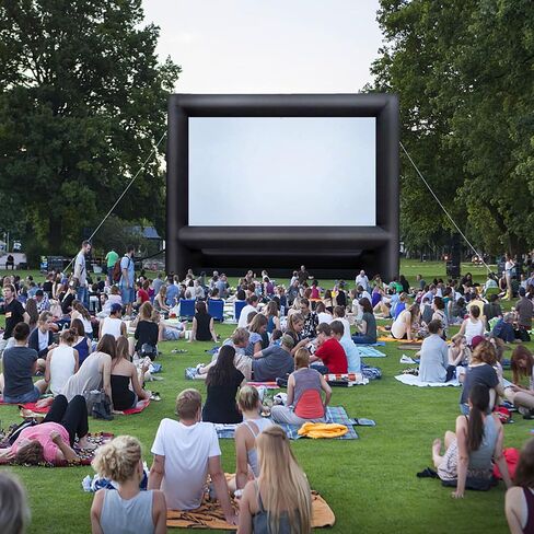 GYUEM 21 feet Inflatable Outdoor Projector Movie Screen | Blow Up Screen for TV & Movies with Blower, Portable Projection Screen, Home Theater Outdoor Indoor, Front & Rear Projection in Kuwait