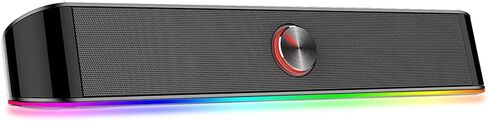 Redragon GS560 RGB Desktop Soundbar, 2.0 Channel Computer Speaker with Dynamic Lighting Bar Audio-Light Sync/Display, Touch-Control Backlit with Volume Knob, USB Powered w/ 3.5mm Cable in Saudi Arabia