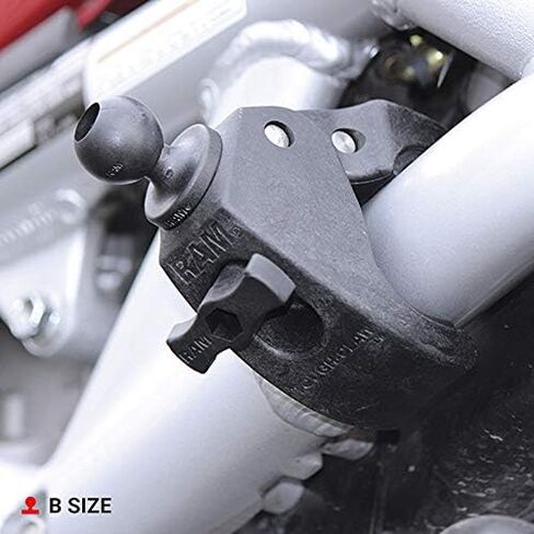 RAM MOUNTS Tough-Claw Small Clamp Mount with B Size 1" Ball Base | Fits 0.625"-1.14" rails and bars, composite clamp base for RAM Mounts systems in Saudi Arabia