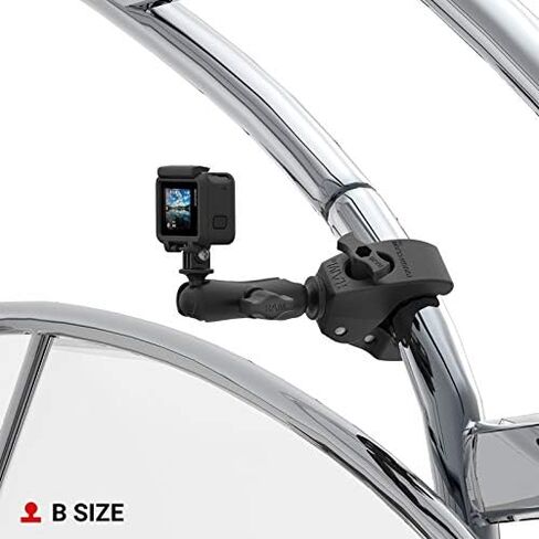 RAM MOUNTS Tough-Claw Small Clamp Mount with B Size 1" Ball Base | Fits 0.625"-1.14" rails and bars, composite clamp base for RAM Mounts systems in Saudi Arabia
