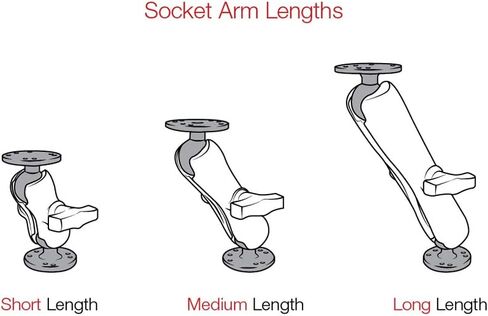 RAM MOUNTS Tough-Claw Small Clamp Mount with B Size 1" Ball Base | Fits 0.625"-1.14" rails and bars, composite clamp base for RAM Mounts systems in Saudi Arabia