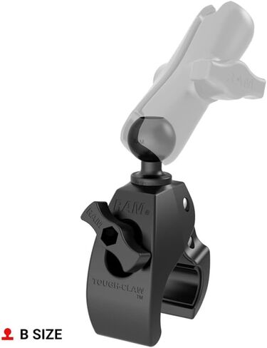 RAM Mounts RAP-B-404U Tough-Claw Medium Clamp Base with B Size 1" Ball for Rails 1" to 1.875" in Diameter in Saudi Arabia