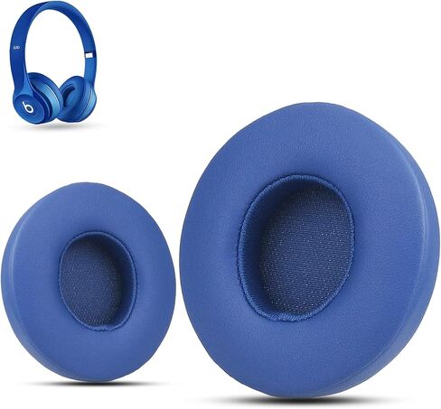 Krone Kalpasmos Earpad Replacement for Beats Solo 2 & 3 Wireless/Wired Headphone, Ear Cushion Premium Protein Leather Memory Foam with Kits, Superb Comfortable Easy to Install – White in Kuwait