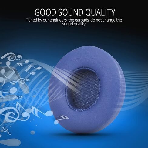 Krone Kalpasmos Earpad Replacement for Beats Solo 2 & 3 Wireless/Wired Headphone, Ear Cushion Premium Protein Leather Memory Foam with Kits, Superb Comfortable Easy to Install – White in Kuwait