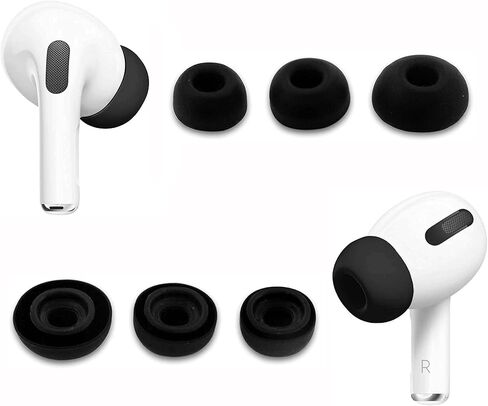 3 أزواج من أطراف الأذن من ALXCD متوافقة مع سماعات AirPods Pro، وأطراف أذن من السيليكون بديلة لسماعات الأذن، متوافقة تمامًا مع AirPods Pro [حجم صغير أبيض] in Kuwait