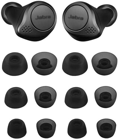 ALXCD Ear Tips Compatible with Jabra Elite 75t Headphone, 12 Pairs Replacement Silicone Tips, Compatible with Jabra Elite 75t/ 65t/ Active/ 7 Pro/Elite 3/ Elite 4, 12 Pairs S/M/L in Kuwait