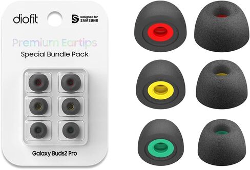 diofit/Galaxy Buds2 Pro Buds Eartips متوافقة مع سامسونج وبيتس (سيليكون أسود (SML)) in Kuwait