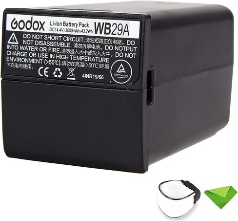 Godox WB29 WB29A Battery for Godox AD200 AD200Pro AD300 Pro Flash DC 14.4V 3000mAh 41.76Wh Lithium Battery Power Pack (Upgrade Version of WB29 Battery) in Saudi Arabia