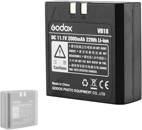 بطارية بديلة GODOX VB18 لـ V850II V860II-C N S F O - سعة عالية وإعادة تدوير سريعة in Kuwait