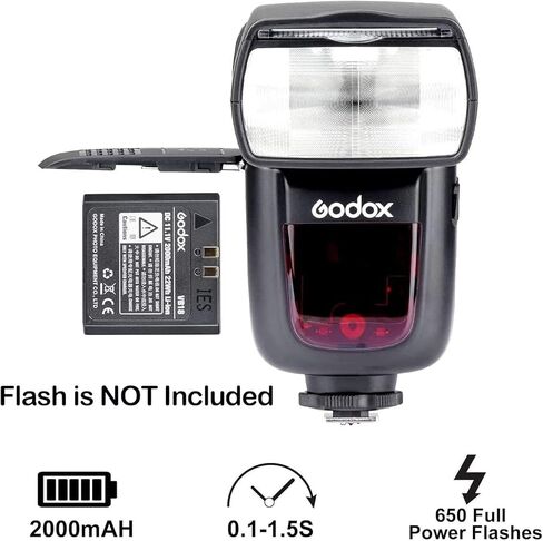 بطارية بديلة GODOX VB18 لـ V850II V860II-C N S F O - سعة عالية وإعادة تدوير سريعة in Kuwait