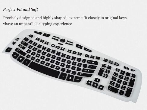 Keyboard Cover for Logitech Ergo K860 Wireless Ergonomic Keyboard, Black in Kuwait