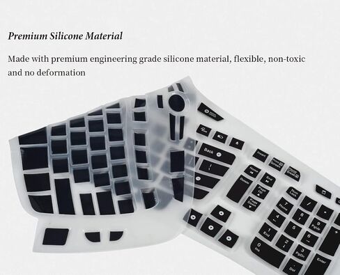 Keyboard Cover for Logitech Ergo K860 Wireless Ergonomic Keyboard, Black in Kuwait